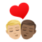 Kiss- Man- Man- Medium-Light Skin Tone- Medium-Dark Skin Tone emoji on Emojione
